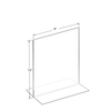 Azar Displays 9"W x 12"H Double-Foot Two Sided Sign Holder, PK10 152712